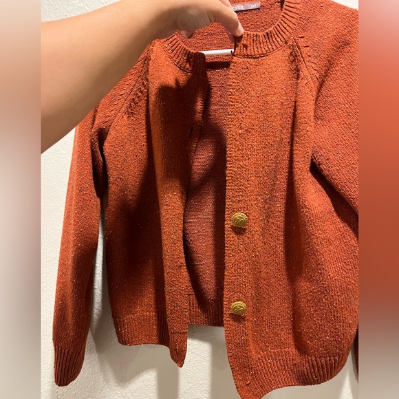The Veil Orange Cardigan Size M - Picture 9 of 13